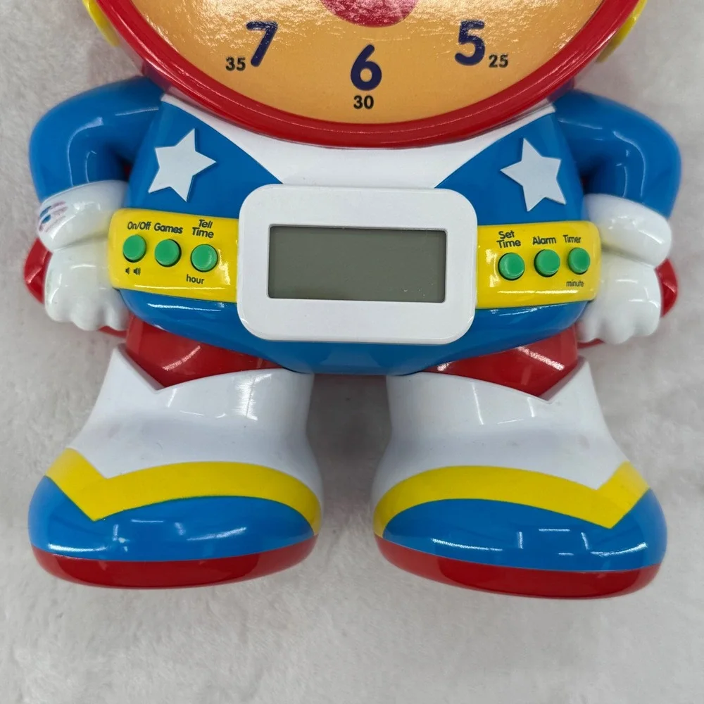 The Learning Journey Super Telly Teaching Time Kids Clock Superhero- Excellent!